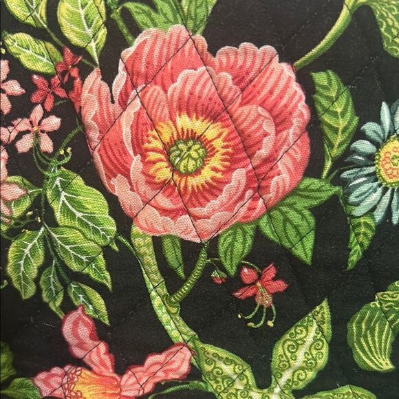 Vera Bradley Black and Pink Floral Crossbody Bag - Picture 3 of 15